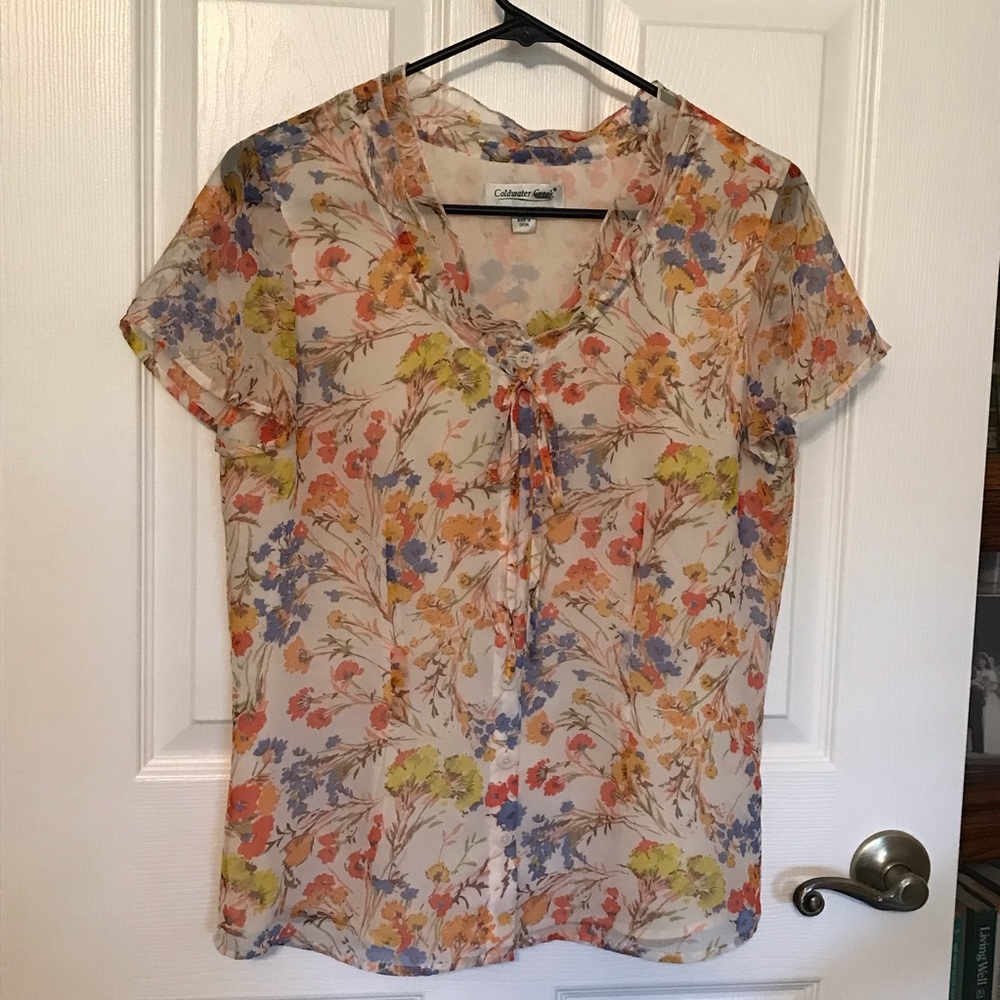 Coldwater Creek button front top